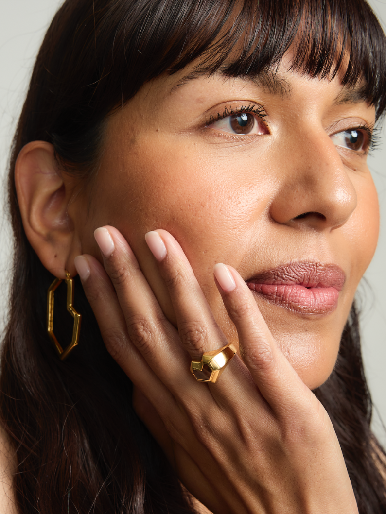 Gold Vermeil Tiger eye ring - Daryl | No More Nobody